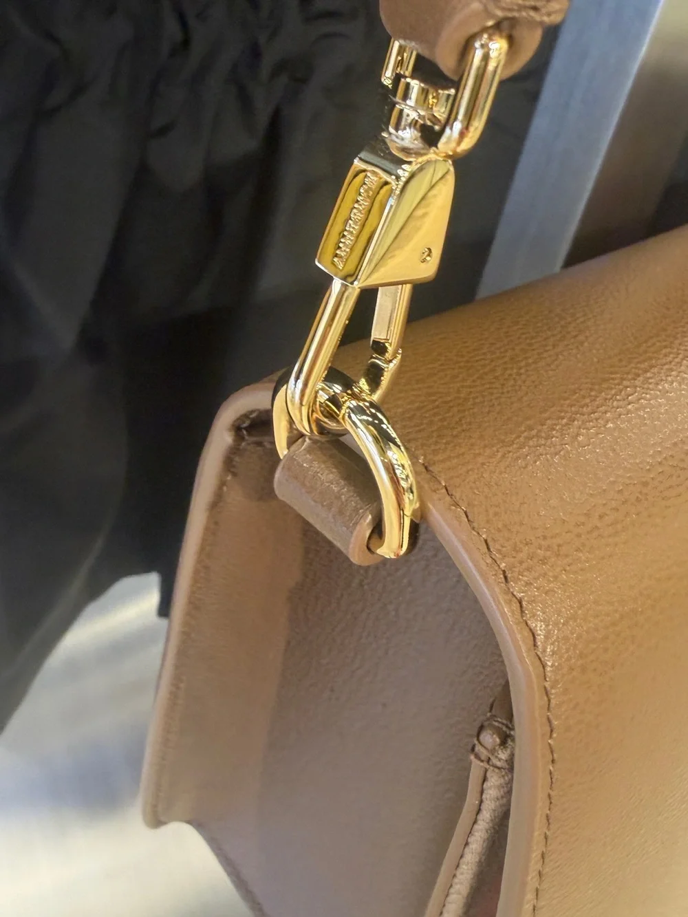 Burberry Brown Leather Messenger Bag with Vintage Check Strap